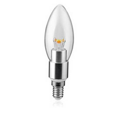 dimmable Candle LED 210LM 2700K 3W 220VAC E14 Clear